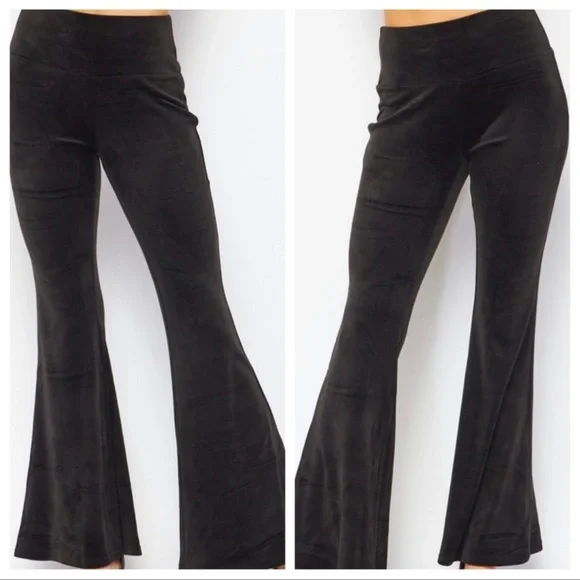 06 Modern Velour Must Have Black Bell Bottoms pants - Picture 5 of 5